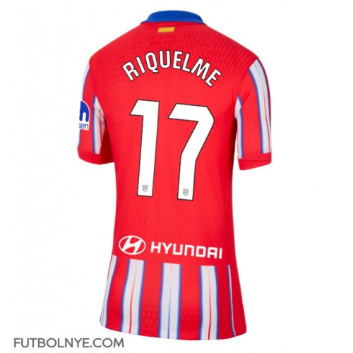 Camiseta Atletico Madrid Rodrigo Riquelme #17 Primera Equipación para mujer 2024-25 manga corta